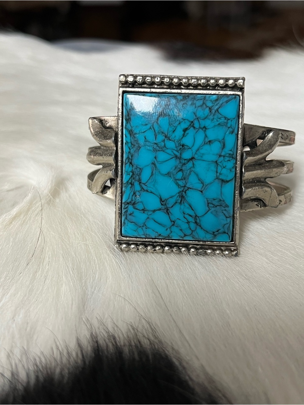 Vintage Costume. Turquoise cuff